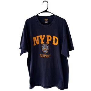 NYPD New York City Police‎ Department Graphic T Shirt Navy Blue 2XL